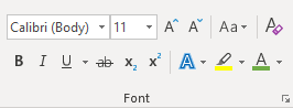 Microsoft Word ribbon